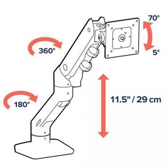 Ergotron HX Monitor-Tischhalter schwarz 