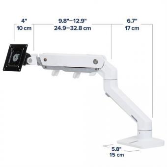 Ergotron HX HD Monitor-Tischhalter weiß 