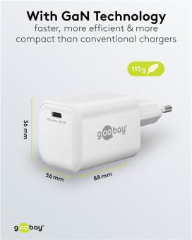 Goobay USB-Schnellladegerät Nano weiß 