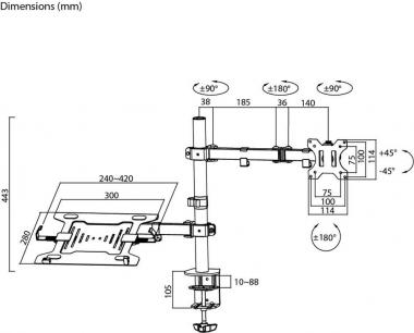 Goobay Single-Monitorhalterung Flex 