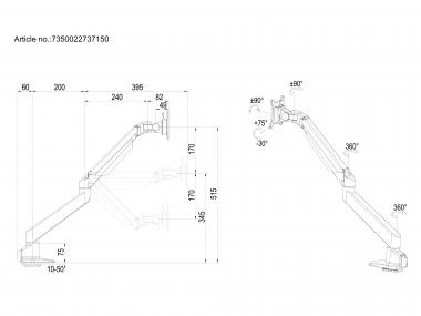 Multibrackets M VESA Monitor Tischhalter 