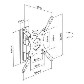 Goobay TV-Wandhalter Caravan TILT M 