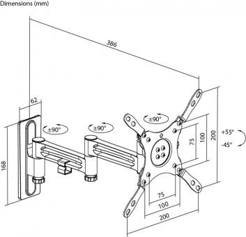 Goobay TV-Wandhalter Caravan FULLMOTION 