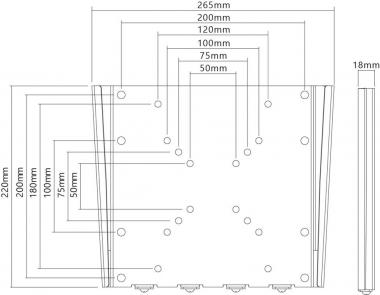 Goobay TV-Wandhalter Caravan FIX M 