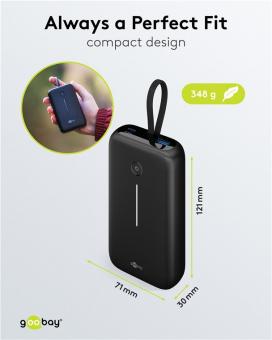 Goobay Powerbank 20000mAh m.integriertem 