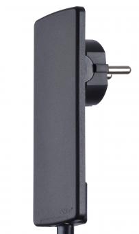 EVOline Plug Schukostecker flach schwarz 