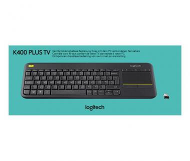 Logitech K400 PLUS TV Tastatur schwarz 