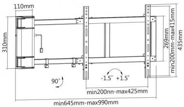 My Wall TV-Wandhalter HP 29   6413854040 
