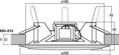Monacor EDL-612 ELA-Deckenlautsprecher 