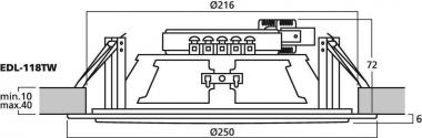 Monacor EDL-118TW ELA-Deckenlautsprecher 