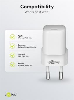 Goobay USB-Schnellladegerät Nano weiß 