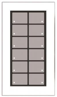 ISSE Glas-Tastenfeld weiss     LCN-GT12W 
