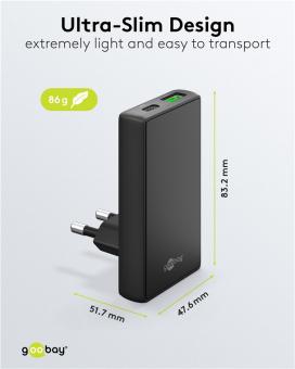 Goobay USB-Schnellladegerät Dual schwarz 