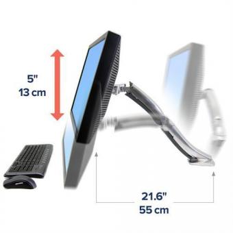 Ergotron NX Monitor-Tischhalter alu 