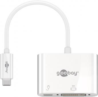 Goobay Adapter USB-C auf DVI weiß 