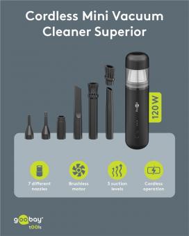 Goobay Tools Akku-Mini-Staubsauger 