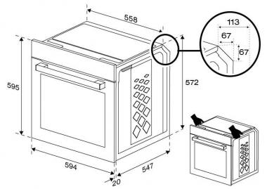 Beko BBIE 17300 B sw/glas EB Backofen 