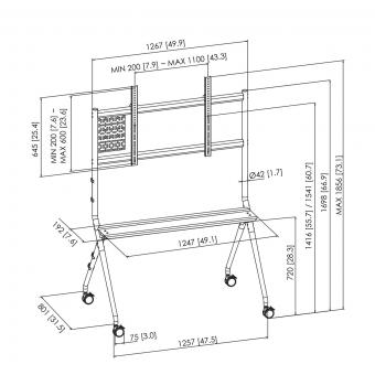 Vogels Essential T1021 sw Display-Wagen 