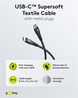 Goobay Supersoftes Textilkabel 3m 