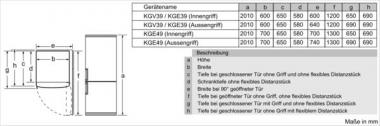 Bosch KGE 49 AWCA ws Kühlkombi (A) 