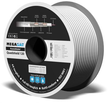 Megasat Quad-Shield 120 Koaxkabel 305m 
