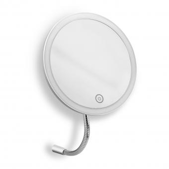 qles Kosmetikspiegel Silber mit Flexarm 