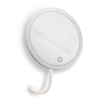 qles Kosmetikspiegel Silber mit Flexarm 