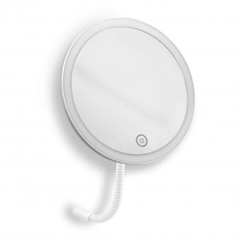 qles Kosmetikspiegel Silber mit  Flexarm 