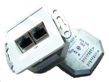 SETN L6-DAT-DOSE CAT6 2xRJ45      501272 