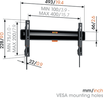 Vogels TVM3405SP sw OLED Fix. Wandhalter 