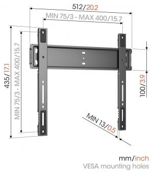 Vogels TVM5505 sw TV-Wandhalter flach 