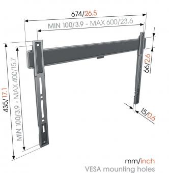 Vogels TVM5605 sw TV-Wandhalter flach 