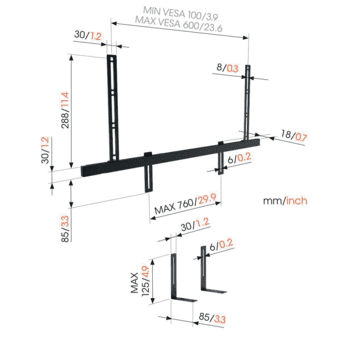 Vogels SOUND 3550 Soundbar-Halterung 