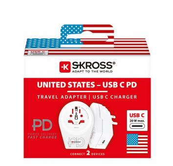 SKROSS World Adapter - World to USA 