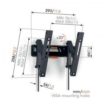 Vogels TVM3215 sw Tilt Small Wandhalter 