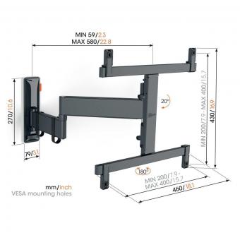 Vogels TVM3465 sw Full Motion Wandhalter 
