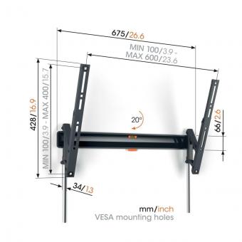 Vogels TVM3615 sw Tilt Large Wandhalter 
