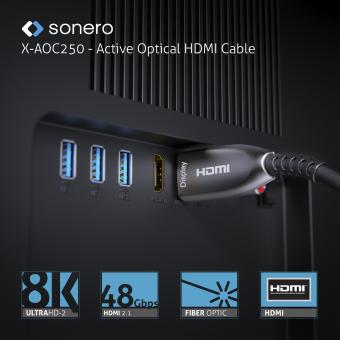 Sonero HDMI-Glasfaserkabel  X-AOC250-150 