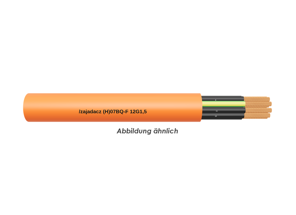 (H)07BQ-F 12G1,5 orange     Trommel 500m 