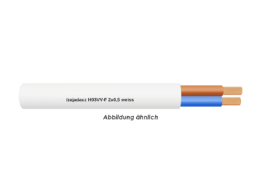 H03VV-F 2x0,5 weiss Eca        Ring 100m 