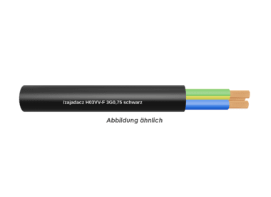H03VV-F 3G0,75 schwarz Eca      Ring 50m 