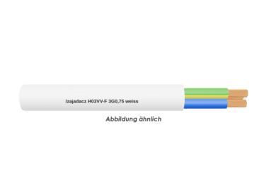 H03VV-F 3G0,75 weiss Eca        Ring 50m 