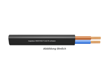 H03VVH2-F 2x0,75 schwarz       Ring 100m 