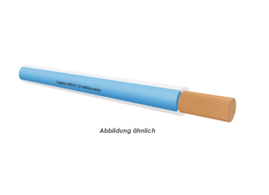 H05V-K 1,0 hellblau-weiss Eca  Ring 100m 
