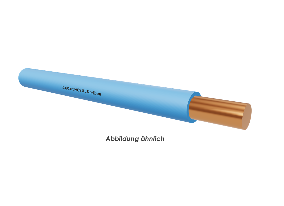 H05V-U 0,5 hellblau Eca        Ring 100m 