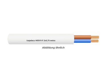 H05VV-F 2x0,75 weiss Eca        Ring 50m 