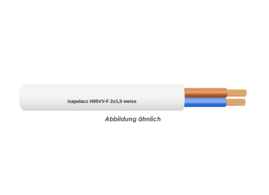 H05VV-F 2x1,5 weiss Eca         Ring 50m 