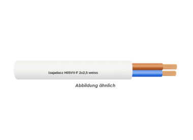 H05VV-F 2x2,5 weiss Eca         Ring 50m 