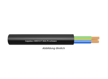 H05VV-F 3G0,75 schwarz Eca      Ring 50m 