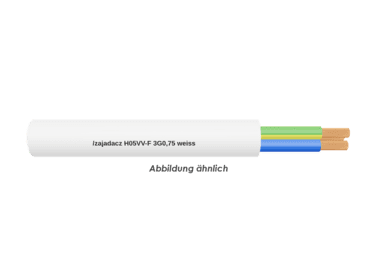 H05VV-F 3G0,75 weiss Eca        Ring 50m 